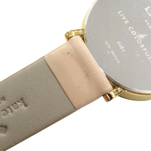 新品同様 ケイトスペード 1YRU0484 SS レザー アイボリー ゴールド クオーツ 腕時計 1454【中古】Kate Spade