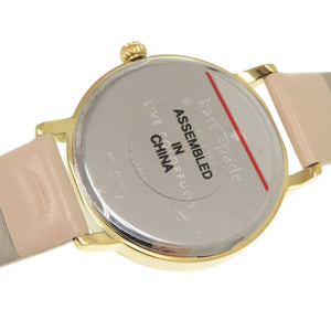 新品同様 ケイトスペード KSW1059 SS レザー ベージュ ゴールド クオーツ 腕時計 1455【中古】Kate Spade