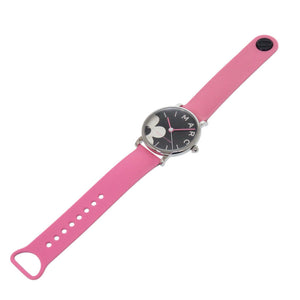 新品同様 マークジェイコブス クラシック36 SS シリコン ブラック ピンク クオーツ 腕時計 黒文字盤 1458【中古】MARC JACOBS