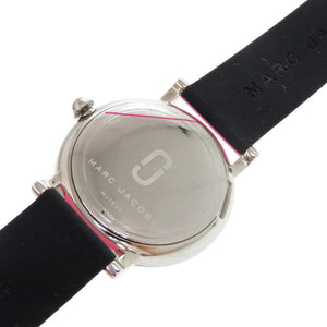 新品同様 マークジェイコブス クラシック36 SS シリコン ブラック ピンク クオーツ 腕時計 黒文字盤 1458【中古】MARC JACOBS