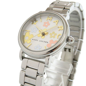 新品同様 マークジェイコブス CLASSIC デイジー MJ3581 SS ホワイト シルバー クオーツ 腕時計 白文字盤 1459【中古】MARC JACOBS