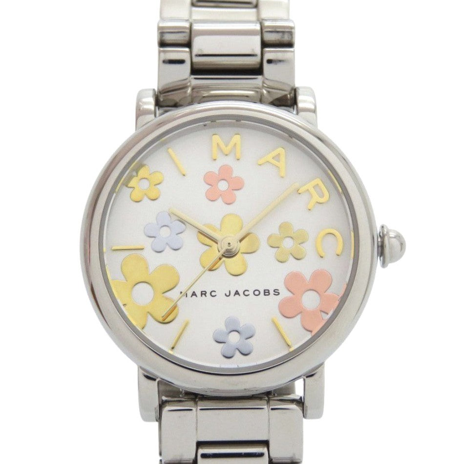 新品同様 マークジェイコブス CLASSIC デイジー MJ3581 SS ホワイト シルバー クオーツ 腕時計 白文字盤 1460【中古】MARC JACOBS