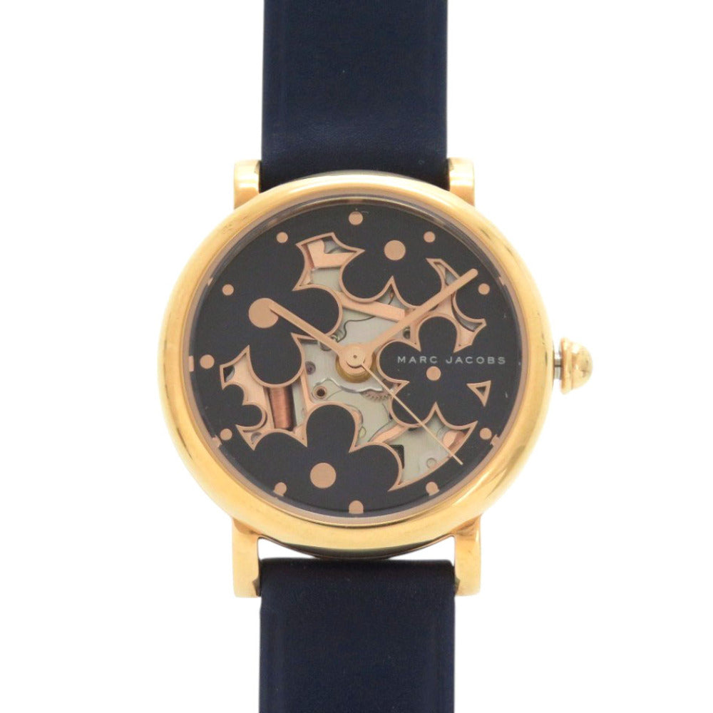 マークバイマークジェイコブス クラシック MJ1628 ネイビー SS レザー クオーツ 腕時計 1461【中古】MARC BY MARC JACOBS