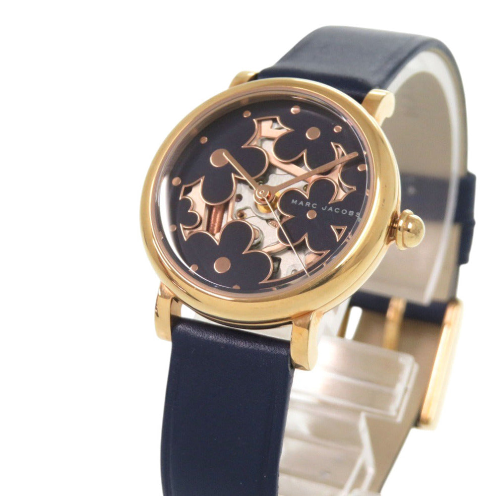 マークバイマークジェイコブス クラシック MJ1628 ネイビー SS レザー クオーツ 腕時計 1461【中古】MARC BY MARC JACOBS