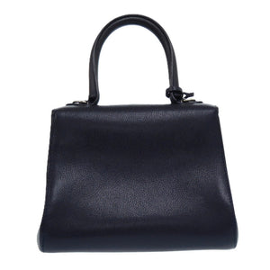 デルボー ブリヨン ミニ カーフ レザー ロデオカーフ インディゴ 紺 ハンドバッグ 1467【中古】DELVAUX デルヴォー