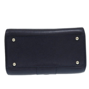 デルボー ブリヨン ミニ カーフ レザー ロデオカーフ インディゴ 紺 ハンドバッグ 1467【中古】DELVAUX デルヴォー