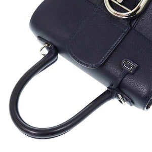 デルボー ブリヨン ミニ カーフ レザー ロデオカーフ インディゴ 紺 ハンドバッグ 1467【中古】DELVAUX デルヴォー