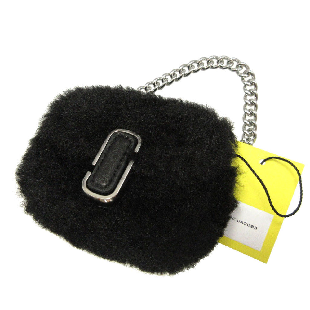 未使用 マークジェイコブス THE TEDDY NANO J MARC CHARM 2F3SCP007S08 ポリエステル フェイクファー ブラック 黒 バッグチャーム キーホルダー 1476【中古】MARC JACOBS