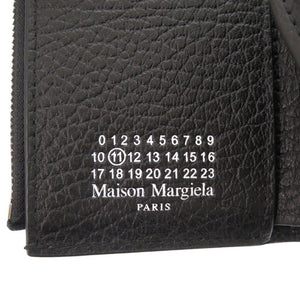 新品同様 メゾン マルジェラ 4ステッチ S56UI0136 レザー ブラック 三つ折り財布 黒 1477【中古】Maison Margiela