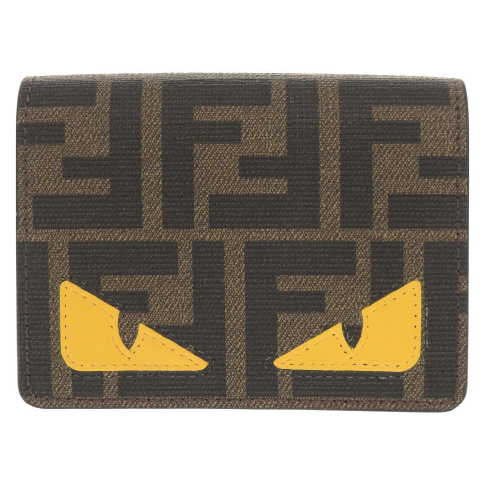 新品同様 フェンディ ニューイヤー コレクション FFファブリック 8M0480ATXVF1QIT ブラウン 三つ折り財布 1481【中古】FENDI