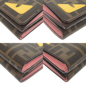 新品同様 フェンディ ニューイヤー コレクション FFファブリック 8M0480ATXVF1QIT ブラウン 三つ折り財布 1481【中古】FENDI