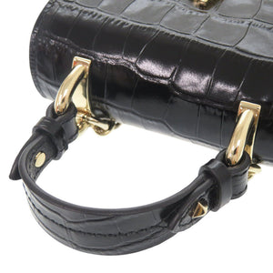 新品同様 ジミーチュウ JCロゴ クロコ型押しレザー ブラック ショルダーバッグ チェーンショルダーバッグ 黒 1483【中古】JIMMY CHOO