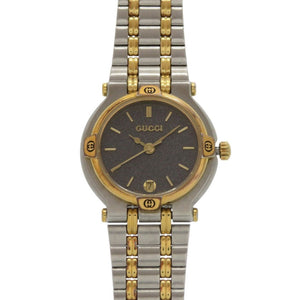 グッチ 9000L SS グレー ゴールド シルバー クオーツ 腕時計 1486【中古】GUCCI