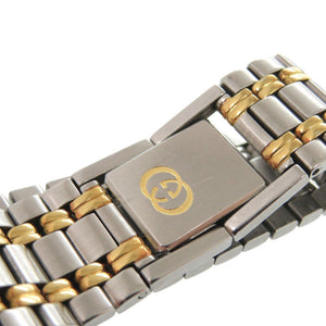 グッチ 9000M SS グレー ゴールド シルバー クオーツ 腕時計 1489【中古】GUCCI