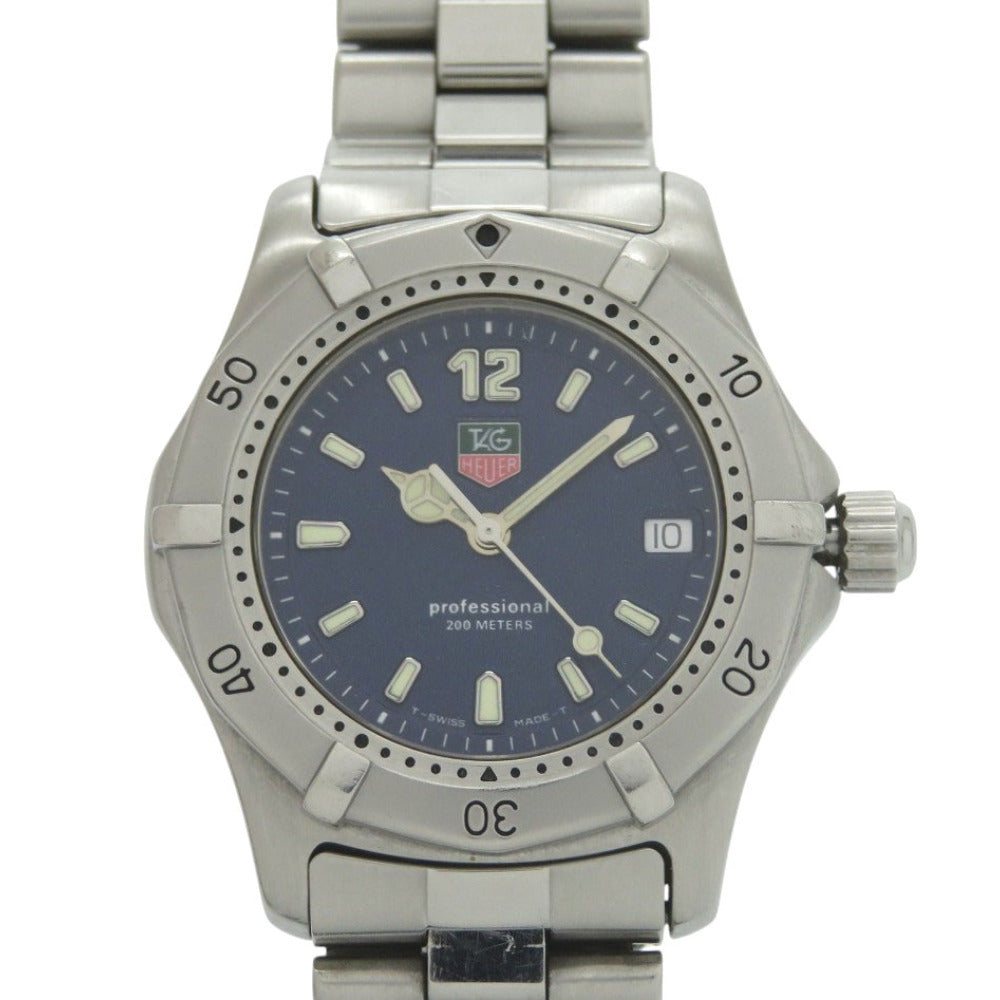 タグホイヤー プロフェッショナル 200M WK1213 SS ブルー シルバー クオーツ 腕時計 1493【中古】TAG HEUER