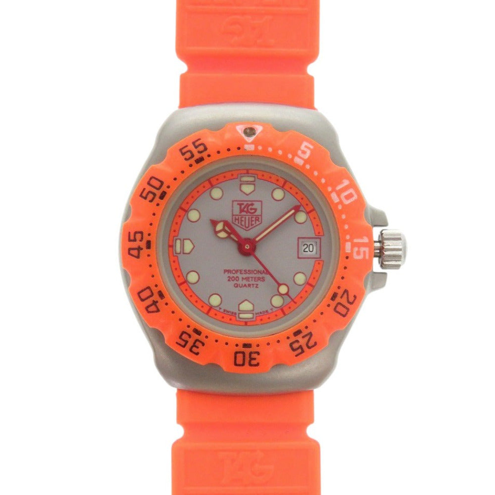 美品 タグホイヤー フォーミュラ1 373.508 SS ラバー グレー オレンジ クオーツ 腕時計 1497【中古】TAG HEUER
