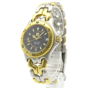 タグホイヤー セルシリーズ クロノメーター WG5122-P0 自動巻き 腕時計 SS コンビカラー ブラック 黒文字盤 1500【中古】TAG HEUER メンズ