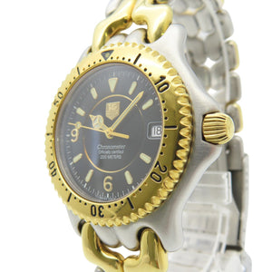 タグホイヤー セルシリーズ クロノメーター WG5122-P0 自動巻き 腕時計 SS コンビカラー ブラック 黒文字盤 1500【中古】TAG HEUER メンズ