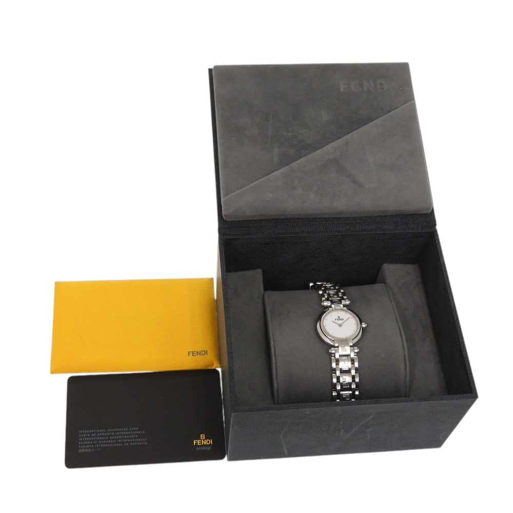 美品 フェンディ 750L ズッカ SS ホワイト クオーツ 腕時計 1501【中古】FENDI