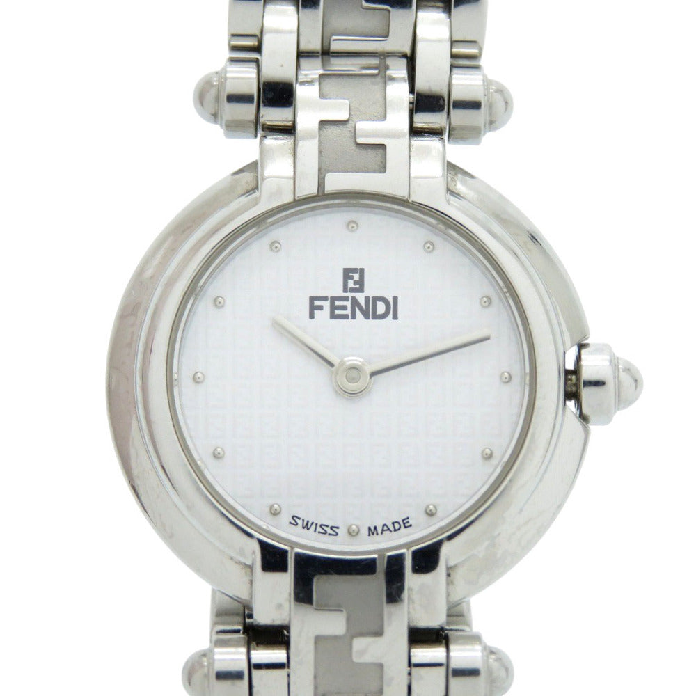 美品 フェンディ 750L ズッカ SS ホワイト クオーツ 腕時計 1501【中古】FENDI