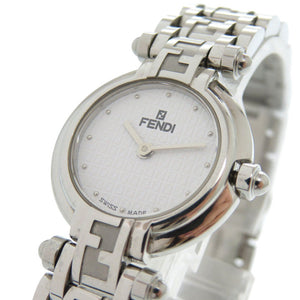 美品 フェンディ 750L ズッカ SS ホワイト クオーツ 腕時計 1501【中古】FENDI