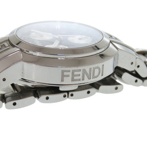 フェンディ オロロジ クロノグラフ 031-4500G-756 SS ブラック シルバー クオーツ 腕時計 黒文字盤 1502【中古】FENDI