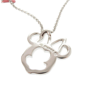 新品同様 スワロフスキー × ディズニー Minnie Mouse Pave メタル ラインストーン シルバー ピンク ネックレス ペンダント 1518【中古】SWAROVSKI