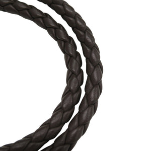 美品 トッズ 2連 編み込み ウーブンブレスレット ロゴ レザー ダークブラウン 1519【中古】TOD’S