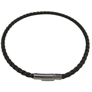 美品 トッズ 2連 編み込み ウーブンブレスレット ロゴ レザー ダークブラウン 1519【中古】TOD’S