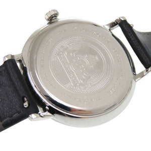 ドゥッファ DF-9001-03 SS レザー ホワイト ブラック 白文字盤 クオーツ 腕時計 1520【中古】DUFA