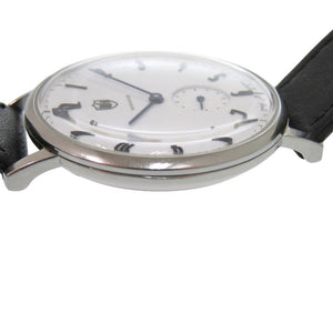 ドゥッファ DF-9001-03 SS レザー ホワイト ブラック 白文字盤 クオーツ 腕時計 1520【中古】DUFA