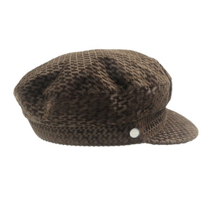 新品同様 エルメス ヴォーバン ヴェルヴェット 58 コットン ブラウン キャスケット 帽子 1523【中古】HERMES