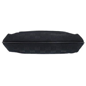 美品 グッチ 122793 GGキャンバス レザー ブラック ショルダーバッグ 黒 1530【中古】GUCCI