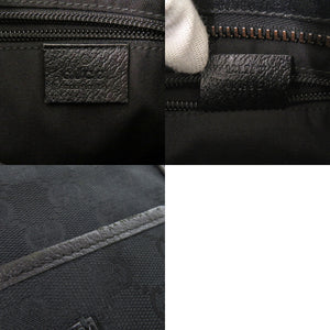 美品 グッチ 122793 GGキャンバス レザー ブラック ショルダーバッグ 黒 1530【中古】GUCCI