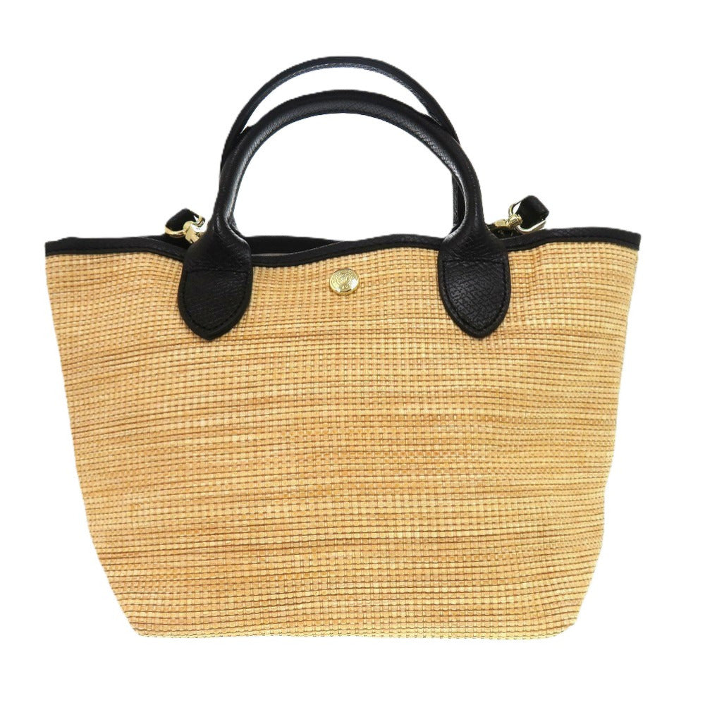 新品同様 ロンシャン ル パニエ プリアージュ  キャンバス ノワール ハンドバッグ ブラック 1560 黒【中古】Longchamp レディース