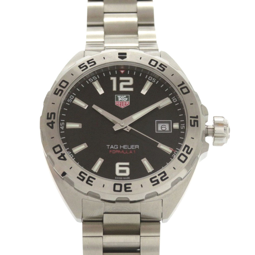 美品 タグホイヤー フォーミュラ1 WAZ1112 SS ブラック クオーツ 腕時計 黒文字盤 1579【中古】TAG HEUER