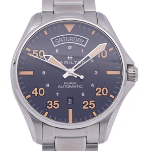 美品 ハミルトン カーキ アビエーション H64645131 自動巻き 腕時計 SS ブラック 黒文字盤 1583【中古】HAMILTON メンズ