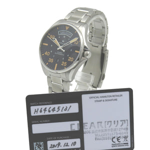 美品 ハミルトン カーキ アビエーション H64645131 自動巻き 腕時計 SS ブラック 黒文字盤 1583【中古】HAMILTON メンズ