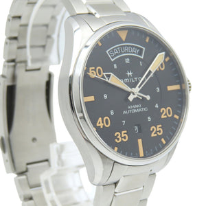 美品 ハミルトン カーキ アビエーション H64645131 自動巻き 腕時計 SS ブラック 黒文字盤 1583【中古】HAMILTON メンズ