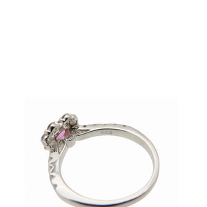 新品同様 ピンクサファイア0.547ct ダイヤモンド0.97ct Pt900 リング プラチナ/ダイヤモンド/ピンクサファイア 指輪 16号 ジュエリー 1586【中古】レディース