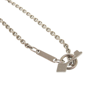 美品 エルメス クレ シュヴァル ステンレススチール シルバー ブラック ネックレス 1587【中古】HERMES