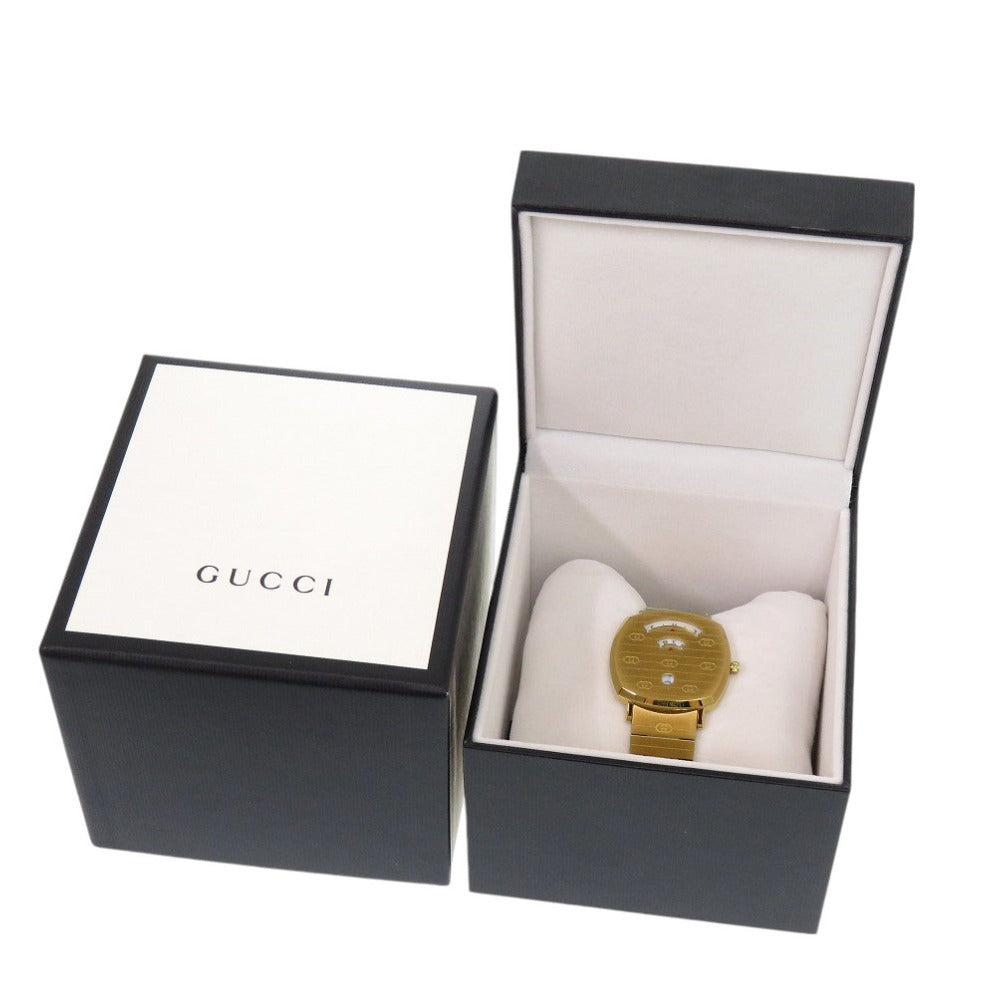 新品同様 グッチ グリップ GRIP 157.3 SS ゴールド クオーツ 腕時計 1591【中古】GUCCI