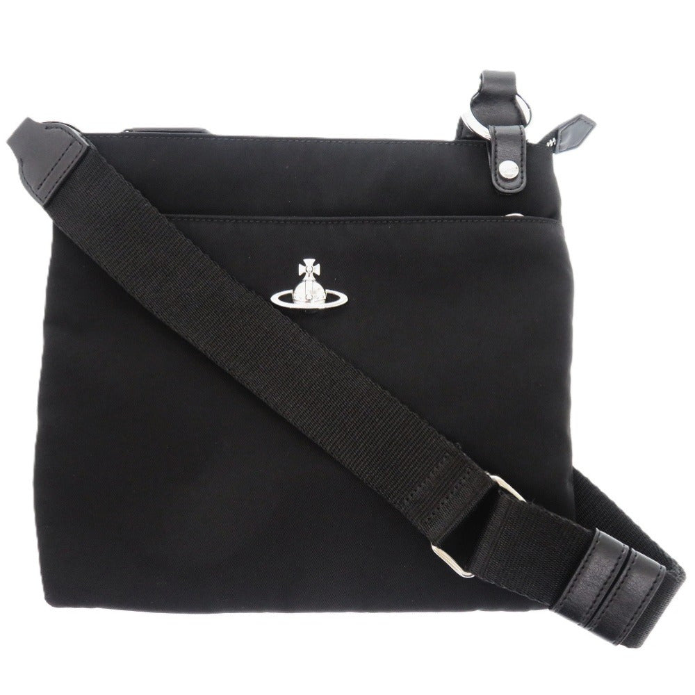 美品 ヴィヴィアン ウエストウッド オーヴ ナイロン ブラック ショルダーバッグ 黒 0006【中古】Vivienne Westwood