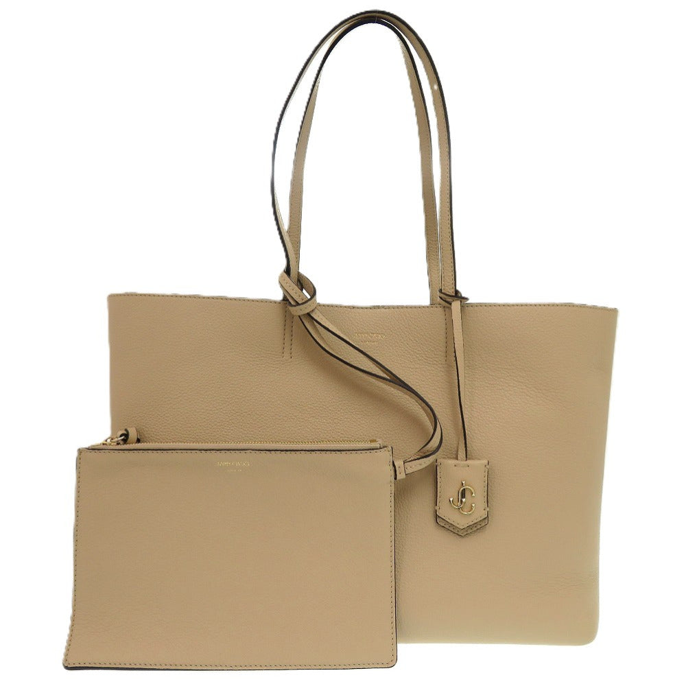 美品 ジミーチュウ NINE2FIVE ナイントゥーファイブ カーフ/レザー バーリー ベージュ トートバッグ 0011【中古】JIMMY CHOO