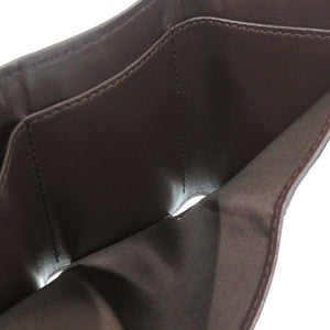 新品同様 ヴァレンティノ ロコ トワル イコノグラフ キャンバス レザー ブラウン ゴールド金具 チェーンウォレット 三つ折り財布 茶 0013【中古】VALENTINO