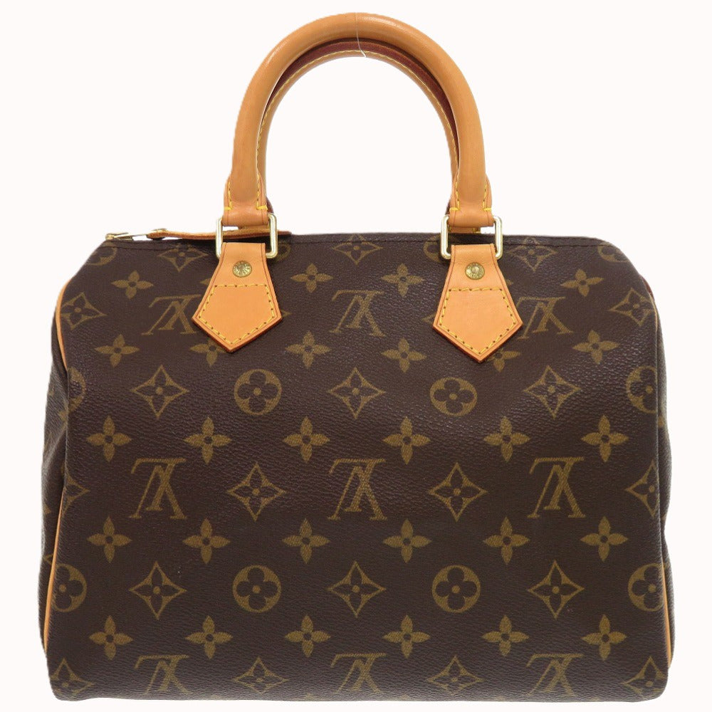 美品 ルイ ヴィトン スピーディ25 モノグラム M41528 モノグラムキャンバス ブラウン ゴールド金具 ハンドバッグ LV 0016【中古】LOUIS VUITTON