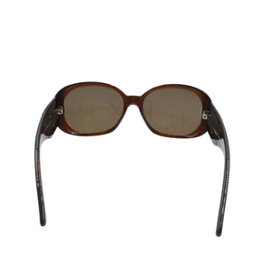 シャネル カメリア 5113 c.538/73 56□16 プラスチック シルバー金具 ブラウン サングラス 0018【中古】CHANEL