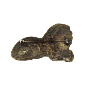 新品同様 エトロ ライオン モチーフ メタル ゴールド ブローチ 0026【中古】ETRO