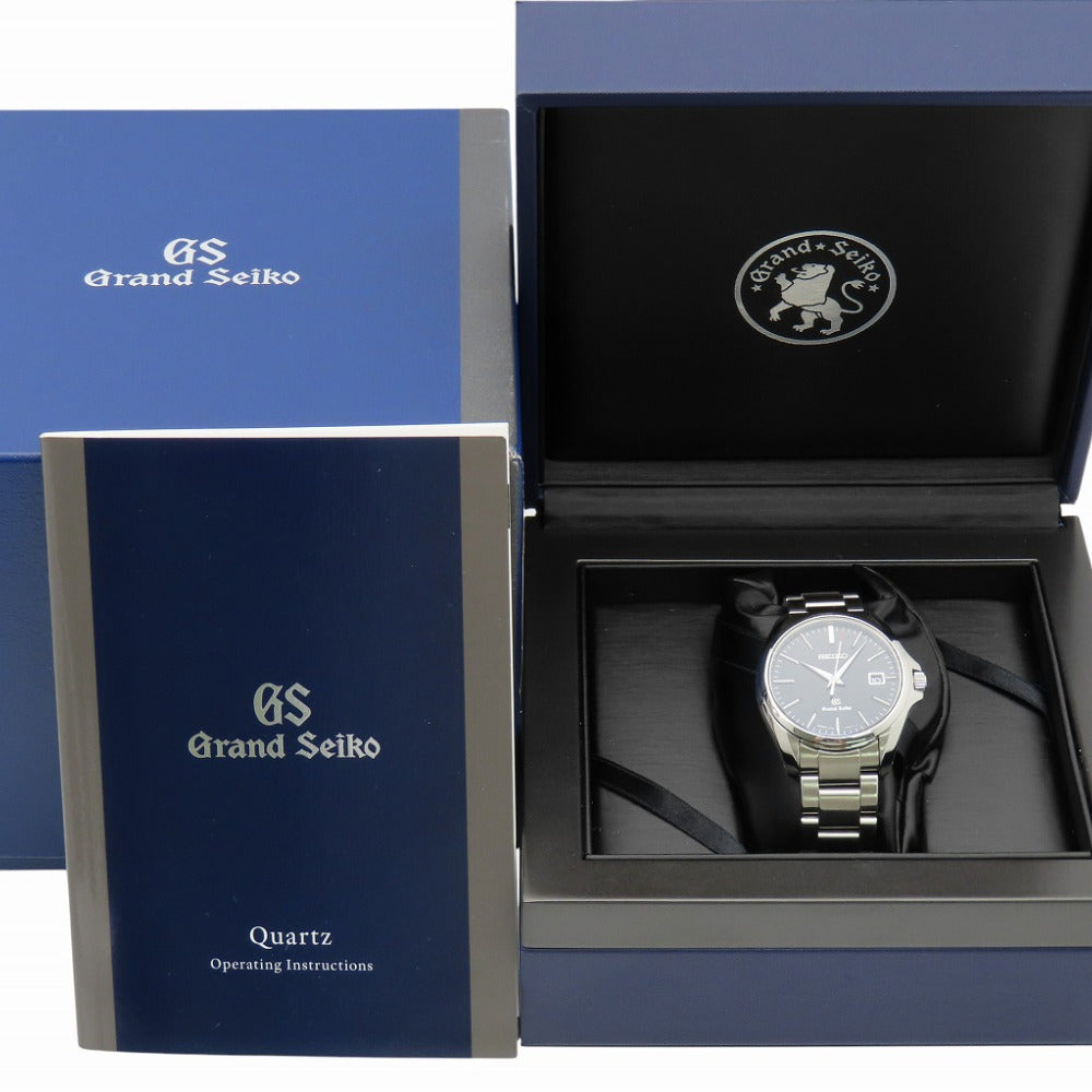 セイコー グランドセイコー  SBGX083 / 9F62-0AG0 クオーツ 腕時計 SS ブラック 黒文字盤 0040【中古】SEIKO メンズ