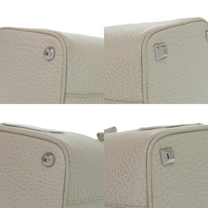 新品同様 メゾン マルジェラ 5AC S61WG0035 レザー キャンバス ライトグレー ショルダーバッグ バケット 白 0046【中古】Maison Margiela